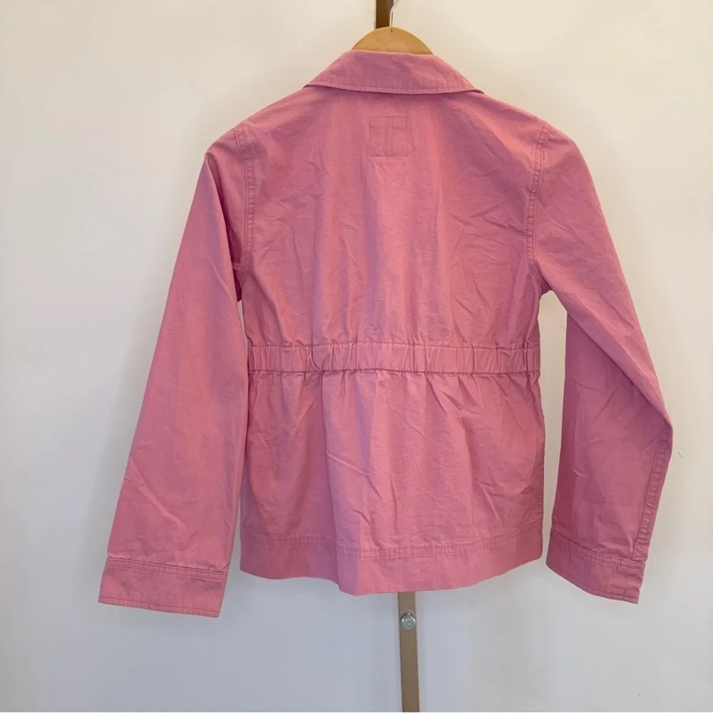 GAP Kids Girls Pink Utility Jacket XL 12-13 Years Mid-Length Casual Cotton